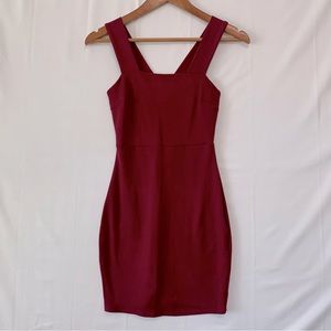 JOE & ELLE Burgundy Sleeveless Bodycon Mini Dress Size XS